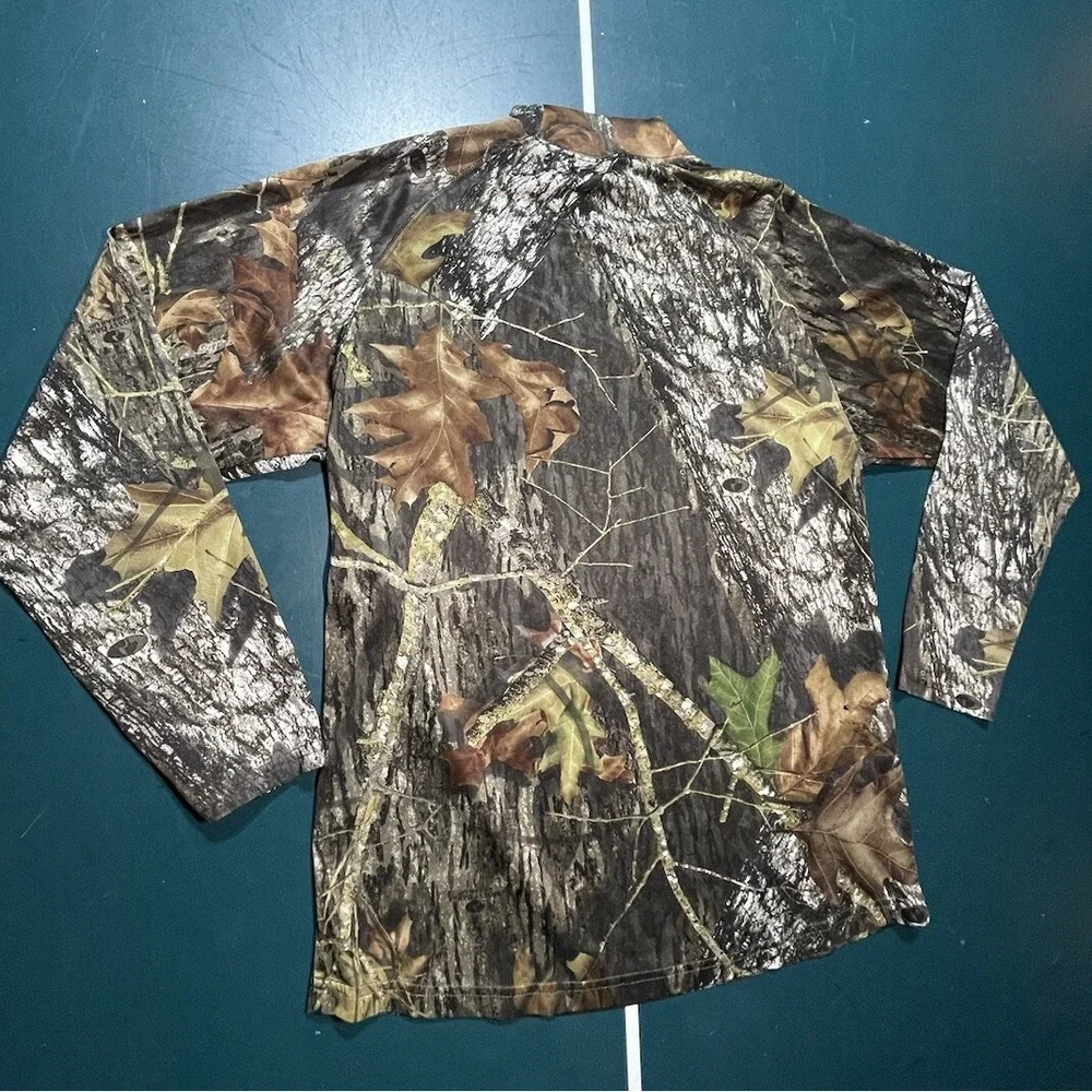 Vintage Y2K Realtree Camo Long Sleeve‎ Shirt Medium Hunting Mossy Oak Forest
